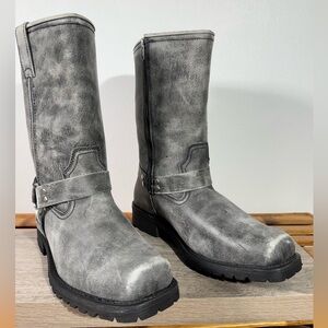 Ride Tech Men’s Leather Harness Boots Distressed Size 13 M Motorcycle Boots
